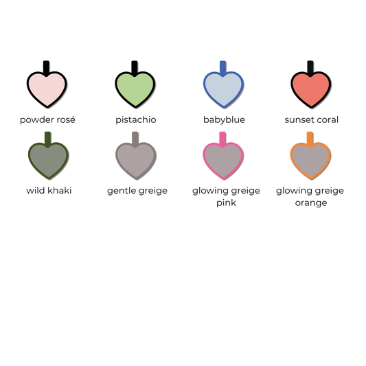 silikon hundemarke - heart