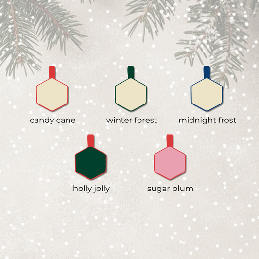 silikon hundemarke hexagon - winter wonders