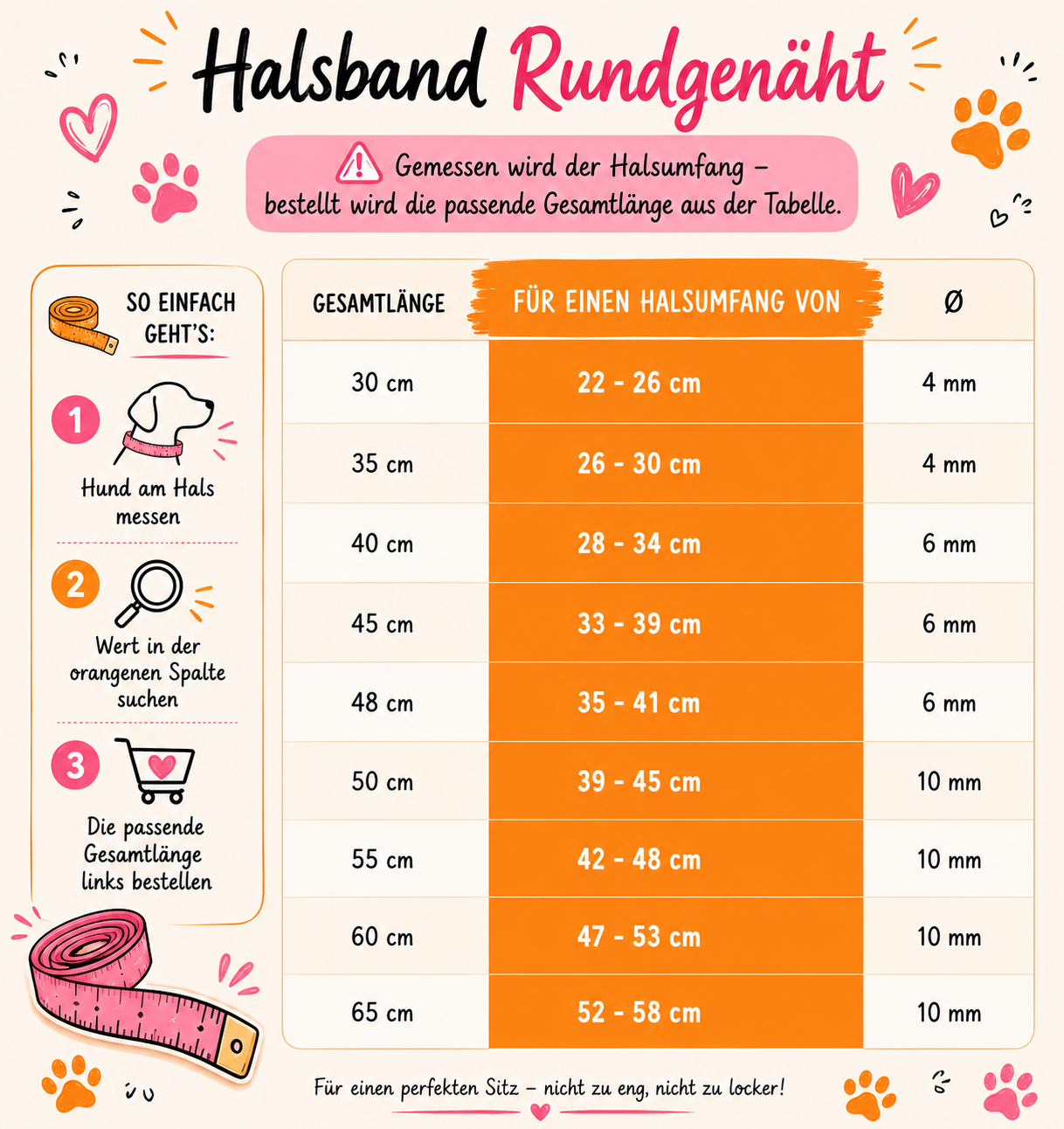 Halsband Rundgenäht Gold