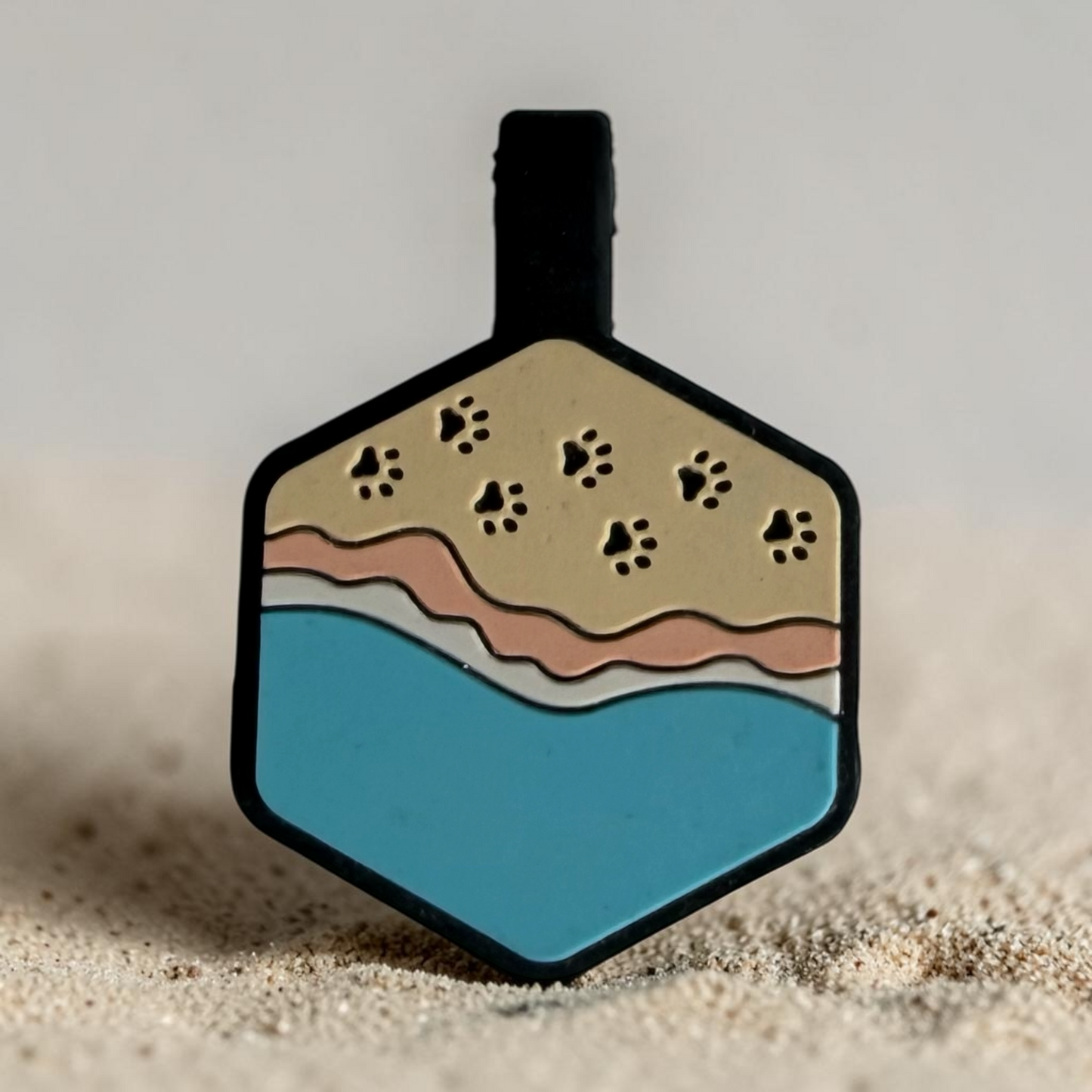 beach silikon hundemarke hexagon